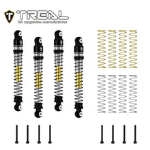 TREAL AX24 Shocks 53mm Aluminum Threaded Shock Adjustable Absorber Oil Damper compatible with 1/24 Axial AX24 XC-1 Upgrades (BLACK) - HeliDirect