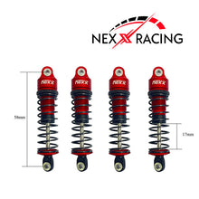 Nexx Racing 58mm Oil Shocks (4pcs) for Arrma 1:18 GRANITE/ TYPHON/ MOJAVE - RED