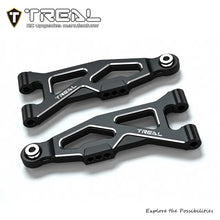 TREAL Aluminum 7075 CNC Machined Front Lower Arms Set Suspension A-Arm Upgrades for Arrma 1/18 GRANITE GROM - BLACK