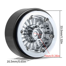 INJORA Turbine 1.3" CNC Aluminium Beadlock Wheels For 1/24 1/18 RC Crawler (W1303) - HeliDirect