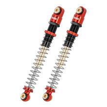 INJORA 51mm Aluminum Long Travel Threaded Double Barrel Shocks for Axial AX24 SCX24 (4pcs) - RED - HeliDirect