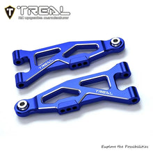 TREAL Aluminum 7075 CNC Machined Front Lower Arms Set Suspension A-Arm Upgrades for Arrma 1/18 GRANITE GROM - BLUE