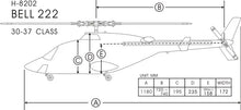 Funkey 550-Size Bell-222 Scale Fuselage - Unpainted (include retractable landing gear FK-9652) - HeliDirect