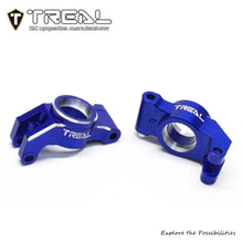 TREAL Aluminum 7075 Rear Hubs Carrier Set CNC Machined Upgrades for Arrma 1/18 GRANITE GROM - BLUE