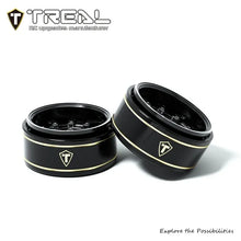 TREAL 1.0 Beadlock Wheels Deep Dish Rims (4P) for SCX24 AX24 FCX24 TRX4M 1/24 1/18 Crawler Car-Type F - BLACK - HeliDirect