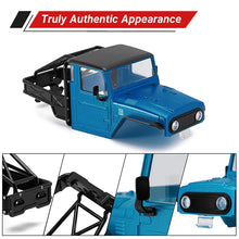 INJORA IR40 Half Truck Hard Plastic Body With Cage For 1/18 TRX4M Defender Bronco - BLUE - HeliDirect