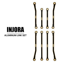 INJORA Black Brass High Clearance Chassis Links for 1/18 Redcat Ascent18