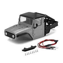 INJORA IR40 Half Truck Hard Plastic Body With Cage For 1/18 TRX4M Defender Bronco - GREY - HeliDirect