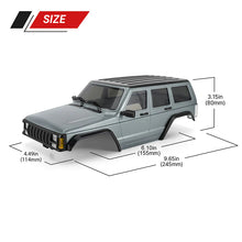 INJORA ABS Cherokee Body With Bumpers For 155mm 1/18 TRX4M Bronco Defender - SILVER GREY