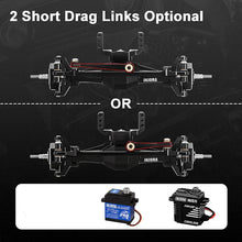 INJORA +4mm Diamond Axles With Lay Down Servo Mount & Links For 1/18 TRX4M - BLACK - HeliDirect