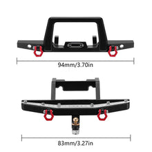 INJORA CNC Aluminum Front Rear Bumper for 1/18 TRX4M Defender - HeliDirect