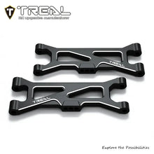 TREAL Aluminum 7075 CNC Machined Rear Lower Arms Set Suspension A-Arm Upgrades for Arrma 1/18 GRANITE GROM - BLACK