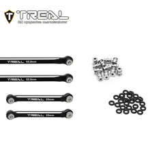 TREAL AX24 High Clearance Links (8P) CNC Machined Aluminum 7075 Compatible with Axial 1/24 AX24 XC-1 (BLACK) - HeliDirect