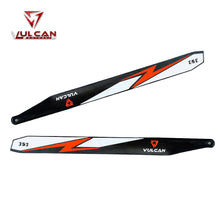 VULCAN ROTORS Precision Main Rotor Blades 393mm (ORANGE)