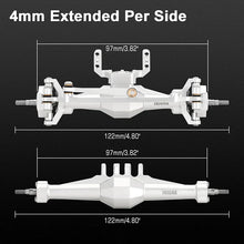 INJORA +4mm Diamond Axles With Lay Down Servo Mount & Links For 1/18 TRX4M - SILVER - HeliDirect