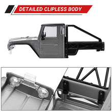 INJORA IR40 Half Truck Hard Plastic Body With Cage For 1/18 TRX4M Defender Bronco - GREY - HeliDirect