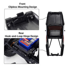 INJORA IR60 Pickup Hard Body with Bed Rack for 1/18 TRX4M Defender Bronco - GREY