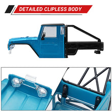 INJORA IR40 Half Truck Hard Plastic Body With Cage For 1/18 TRX4M Defender Bronco - BLUE - HeliDirect
