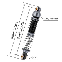 INJORA 59mm Long Threaded Oil Filled Shocks for 1/18 TRX4M (4pcs) - BLACK - HeliDirect