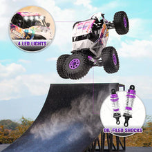 Rlaarlo 1/12 RTR Brushless RC Desert Truck , Max 45MPH Fast RC Cars - PURPLE