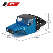 INJORA IR40 Half Truck Hard Plastic Body With Cage For 1/18 TRX4M Defender Bronco - BLUE - HeliDirect