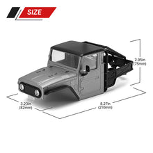 INJORA IR40 Half Truck Hard Plastic Body With Cage For 1/18 TRX4M Defender Bronco - GREY - HeliDirect