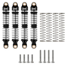 INJORA 59mm Long Threaded Oil Filled Shocks for 1/18 TRX4M (4pcs) - BLACK - HeliDirect