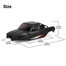 INJORA IR60 Pickup Hard Body with Bed Rack for 1/18 TRX4M Defender Bronco - BLACK