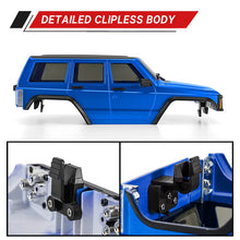 INJORA ABS Cherokee Body With Bumpers For 155mm 1/18 TRX4M Bronco Defender - BLUE