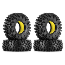 INJORA 1.3" 70*27mm Swamp Claw Tires & Silicone Rubber Inserts Combo (4) - Yellow (Super Soft)