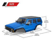INJORA ABS Cherokee Body With Bumpers For 155mm 1/18 TRX4M Bronco Defender - BLUE