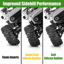 INJORA 1.3" 70*27mm Swamp Claw Tires & Silicone Rubber Inserts Combo (4) - Green (Soft)