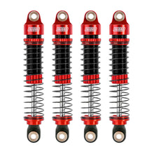 INJORA 59mm Long Threaded Oil Filled Shocks for 1/18 TRX4M (4pcs) - RED - HeliDirect
