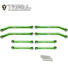 TREAL AX24 High Clearance Links (8P) CNC Machined Aluminum 7075 Compatible with Axial 1/24 AX24 XC-1 (GREEN) - HeliDirect