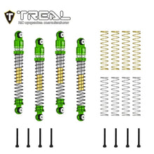 TREAL AX24 Shocks 53mm Aluminum Threaded Shock Adjustable Absorber Oil Damper compatible with 1/24 Axial AX24 XC-1 Upgrades (GREEN) - HeliDirect