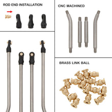 MEUS Racing Stainless Steel High Clearance Chassis Links Steering Links Set 10pcs 132mm Wheelbase for 1/24 Rock Crawler Car SCX24 C10 Bronco Wrangler - HeliDirect