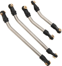 MEUS Racing Stainless Steel High Clearance Chassis Links Steering Links Set 10pcs 132mm Wheelbase for 1/24 Rock Crawler Car SCX24 C10 Bronco Wrangler - HeliDirect