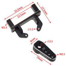 MEUS Racing TRX4M Adjustable Brass Servo Mount Horizontal Servo Mount Stainless Steel Linkage Kit for 1/18 TRX4M Bronco Defender RC Crawler Upgrade Parts (Brass Mount+ Steering Horn) - HeliDirect