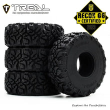 TREAL 1.0 Tires Soft Sticky RC Crawler Tires TrailBurner 62mm (4P) for 1/24 1/18 SCX24 AX24 FCX24 TRX4M - HeliDirect