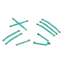 MEUS Racing Aluminum Alloy Link and Steering Rod Kit for Axial SCX24 B-17 C10 Jeep 1/24 RC Car (Green) - HeliDirect