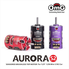 OMG AURORA 3500 KV Series Sensored Brushless Top Motor for 1/24 1/27 (Black)