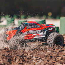 ARRMA 1/18 GRANITE GROM MEGA 380 Brushed 4X4 Monster Truck RTR with Battery & Charger - RED - HeliDirect