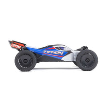 TYPHON GROM ARRMA MEGA 380 Brushed 4X4 Small Scale Buggy RTR with Battery & Charger - Blue/Silver - HeliDirect