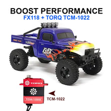 FURITEK FX118 FURY WAGON RTR BRUSHLESS 1/18 RC CRAWLER KIT (BLUE WITH FLAMES) With TORQ TCM-1022 Full CNC Case Metal Gear Coreless Servo