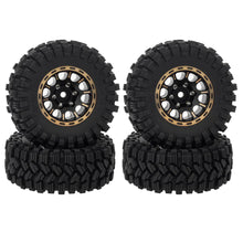 MEUS Racing 1.2 inch Beadlock Wheels Brass 1.0(plus) Wheel & Tire Set 62*24MM -4MM Negative Hub 77G For TRX4M SCX24 - Sport B - HeliDirect