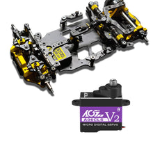 Atomic MRX 2WD LINKLESS PAN CAR KIT With AGFRC Aluminum Case 20T High Precision 3KG 0.052Sec MG 7g Micro Digital Servo