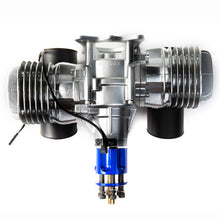 DLE-130cc Twin Gas Engine with Electric Ignition and Mufflers - HeliDirect