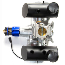 DLE-130cc Twin Gas Engine with Electric Ignition and Mufflers - HeliDirect