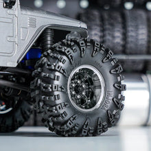INJORA 1.3" ModuWheel Silver Beadlock Wheels Negative Offset For 1/18 1/24 RC Crawlers - 8 SPOKE SILVER WHEELS
