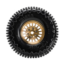 INJORA 1.0 XHX Pin Tires with 1.0 Plus Brass Beadlock Wheels Combo for 1/18 1/24 RC Crawlers